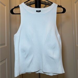 Express Body Contour White Sleeveless Top